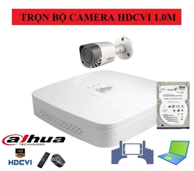 Lắp đặt trọn bộ 1 camera DAHUA 1.0M