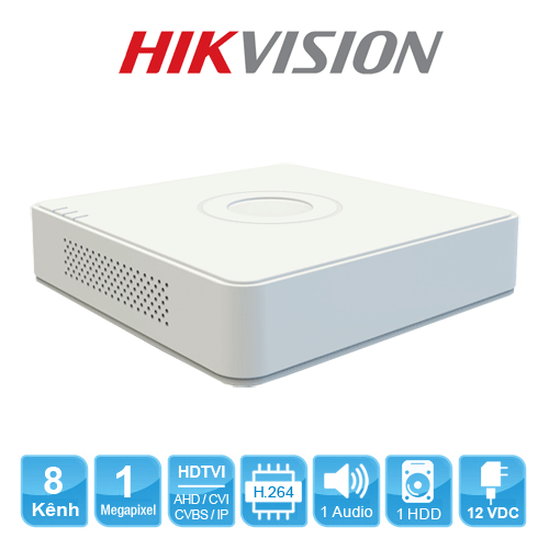 Đầu ghi hình 8 kênh 1M Hikvision DS-7108HGHI-F1/N