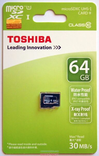 Thẻ nhớ MicroSDHC Toshiba 64GB