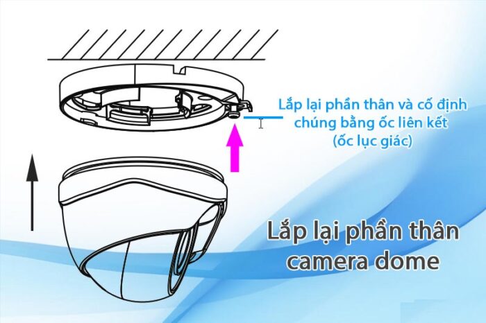 Cách tự lắp đặt camera dome lên trần nhà và lên tường