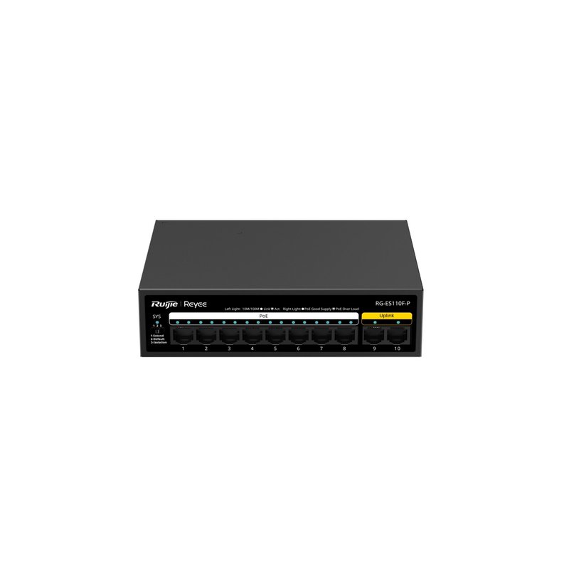 Switch PoE 8 cổng Reyee RG-ES110F-P 110W